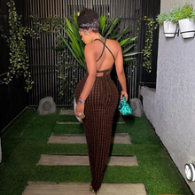 Load image into Gallery viewer, Backless Sexy Solid Maxi Dress
