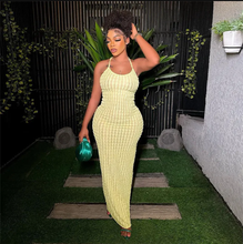 Load image into Gallery viewer, Backless Sexy Solid Maxi Dress

