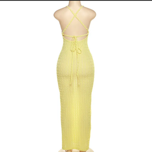 Backless Sexy Solid Maxi Dress