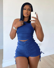 Load image into Gallery viewer, Solid Tank Top Drawstring Shorts 2 Piece Sets
