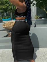 Load image into Gallery viewer, Lettering Webbing Casual Two Piece Skirts Set
