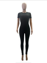 Load image into Gallery viewer, Slim Fit Short Sleeve Top Pants Suit
