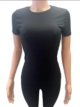 Load image into Gallery viewer, Slim Fit Short Sleeve Top Pants Suit
