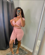 Load image into Gallery viewer, Solid Color Bandage Tight Two Piece Shorts Set
