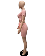 Load image into Gallery viewer, Solid Color Bandage Tight Two Piece Shorts Set
