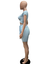 Load image into Gallery viewer, Solid Color Bandage Tight Two Piece Shorts Set
