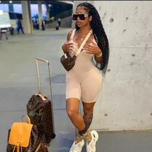 Load image into Gallery viewer, Solid Color Vest Tight Sport Romper
