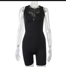 Load image into Gallery viewer, Solid Color Vest Tight Sport Romper
