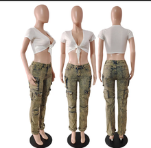 Load image into Gallery viewer, Fashion Denim Multi Pocket Jeans
