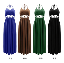 Load image into Gallery viewer, Sexy Hollow Backless Tie Split Maxi Dress
