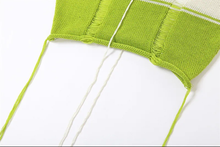 Load image into Gallery viewer, Fashion Knit Contrast Color Top Short Skirt Two Piece Set

