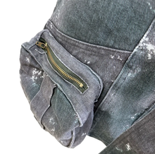Load image into Gallery viewer, Fashion Camouflage Patchwork Big Pockets Denim Skirt
