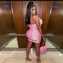 Load image into Gallery viewer, Plus Size Feather Hot Diamond Tube Tops Dress
