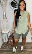 Load image into Gallery viewer, Plus Size Casual Print Sleeveless Sports Two Piece Set
