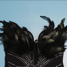 Load image into Gallery viewer, Plus Size Feather Patchwork Hot Drill Jumpsuit
