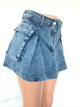Load image into Gallery viewer, Casual Denim Slim Mini Skirt

