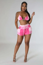 Load image into Gallery viewer, Sexy Contrast Color Bra And Shorts 2 Piece Set
