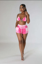 Load image into Gallery viewer, Sexy Contrast Color Bra And Shorts 2 Piece Set
