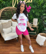 Load image into Gallery viewer, Casual Printed T Shirt And Shorts 2 Piece Sets
