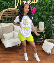 Load image into Gallery viewer, Casual Printed T Shirt And Shorts 2 Piece Sets
