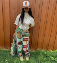 Load image into Gallery viewer, Fashion Loose Colorful Pattern Tassel Pants
