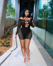 Load image into Gallery viewer, Off Shoulder Sexy Hollow Rompers
