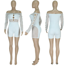 Load image into Gallery viewer, Off Shoulder Sexy Hollow Rompers
