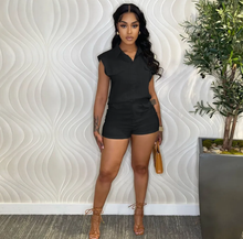 Load image into Gallery viewer, Casual Solid Color Sleeveless Two Piece Shorts Set
