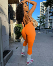 Load image into Gallery viewer, Sexy Solid V Neck Backless Cross Strap Tight Jumpsuit
