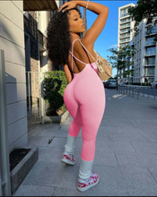 Load image into Gallery viewer, Sexy Solid V Neck Backless Cross Strap Tight Jumpsuit
