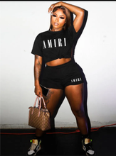 Load image into Gallery viewer, Printed Short Sleeve Shorts Two Piece Set
