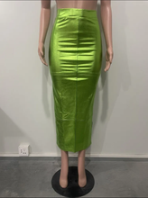 Load image into Gallery viewer, Fashion Zipper Slit Slim Leather Skirt
