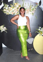 Load image into Gallery viewer, Fashion Zipper Slit Slim Leather Skirt
