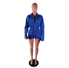 Load image into Gallery viewer, Fashion Solid Color Long Sleeve Denim Romper
