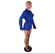 Load image into Gallery viewer, Fashion Solid Color Long Sleeve Denim Romper
