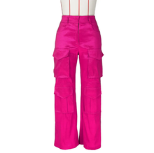 Load image into Gallery viewer, Solid Color Multi-Pocket Casual Pants
