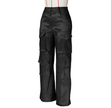 Load image into Gallery viewer, Solid Color Multi-Pocket Casual Pants
