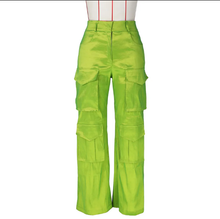 Load image into Gallery viewer, Solid Color Multi-Pocket Casual Pants
