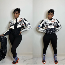 Load image into Gallery viewer, Letter Printed Removable Two Wear Baseball Jacket
