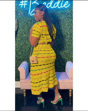 Load image into Gallery viewer, Colorful Stripe Knit Slit Skirts Two Piece Set
