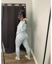 Load image into Gallery viewer, Solid Color Hooded Hollow Out Knit Two Piece Pants Set
