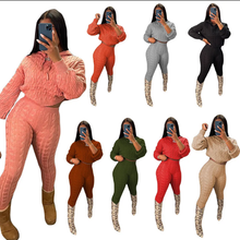Load image into Gallery viewer, Solid Color Knit Sweater Two Piece Set
