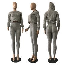 Load image into Gallery viewer, Solid Color Knit Sweater Two Piece Set
