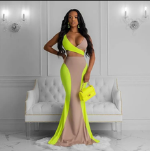 Load image into Gallery viewer, Sexy Contrast Color Crop Top Mermaid Long Skirt Sets
