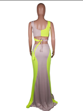Load image into Gallery viewer, Sexy Contrast Color Crop Top Mermaid Long Skirt Sets
