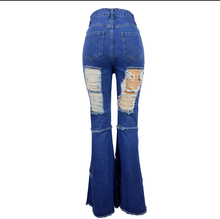 Load image into Gallery viewer, Plus Size 4XL Denim Ripped Hole Flared Jeans
