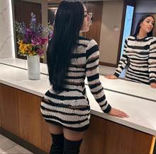 Load image into Gallery viewer, Sexy Knits Contrast Color Mini Dress
