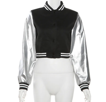 Load image into Gallery viewer, Fashion Letter Embroidery Splicing Slim Baseball Jacket
