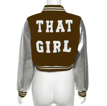 Load image into Gallery viewer, Fashion Letter Embroidery Splicing Slim Baseball Jacket
