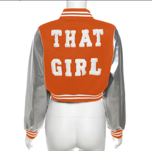 Load image into Gallery viewer, Fashion Letter Embroidery Splicing Slim Baseball Jacket

